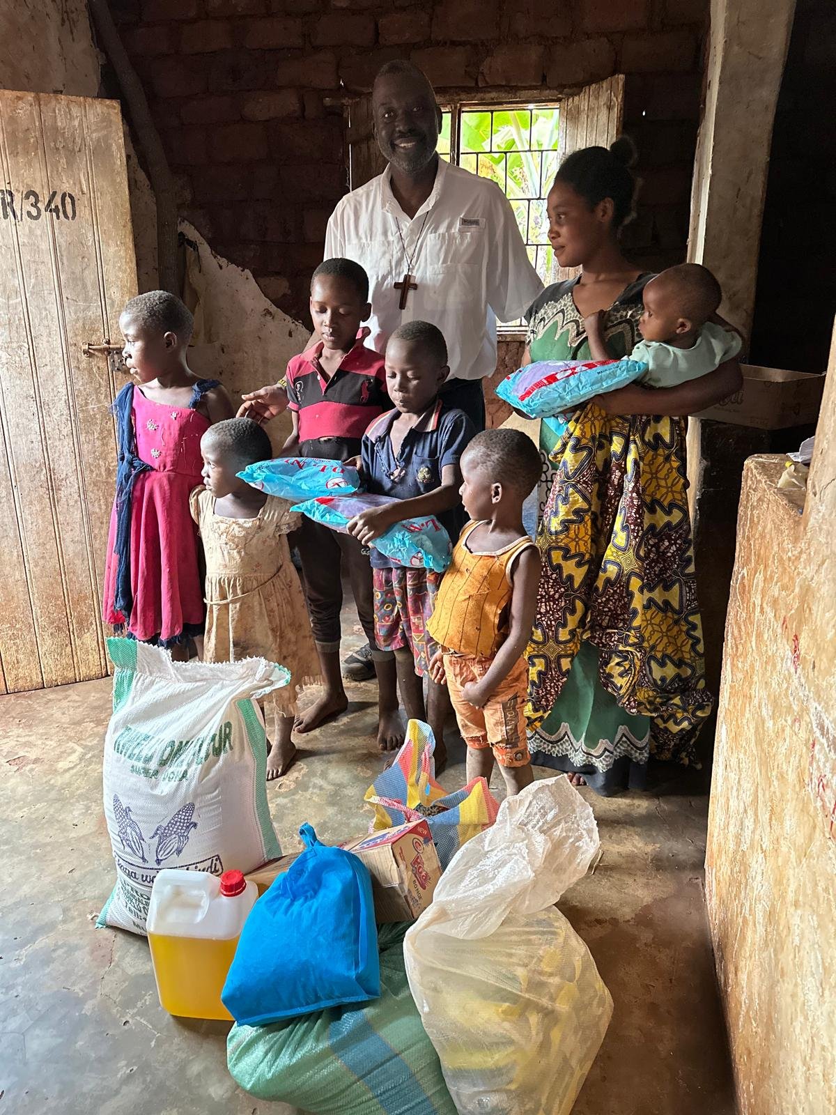 Supporting a family and children through community giving
